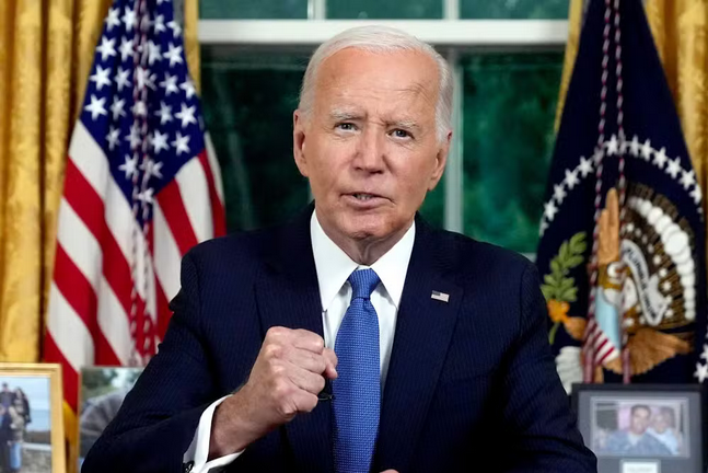 Biden fala sobre desistência da reeleição em pronunciamento